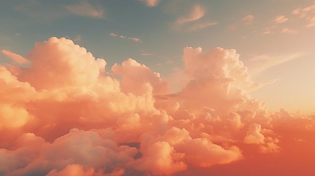 Hermosas fotografías de nubes en el cielo de color naranja