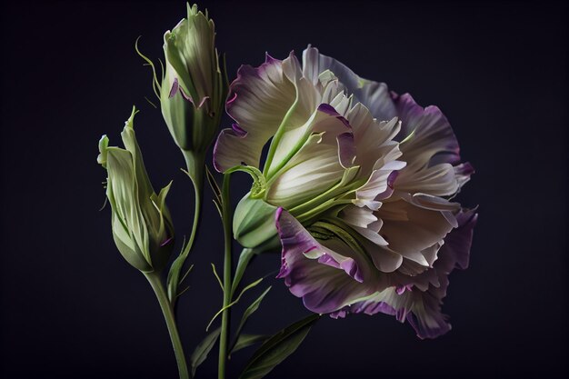 Hermosas y frescas flores de Lisianthus