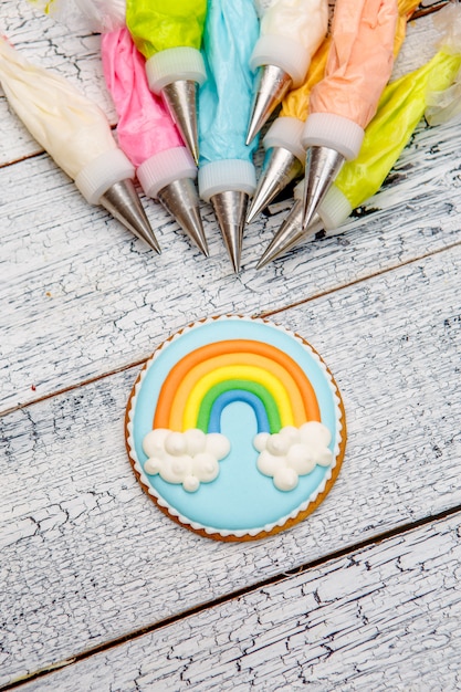 Foto hermosas galletas decoradas