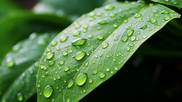 Hermosas gotas de agua después de la lluvia