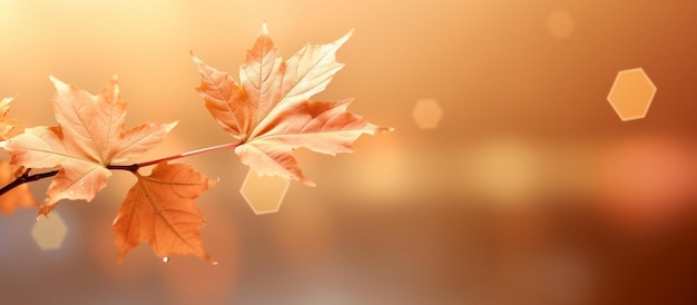 Hermosas hojas de otoño Ilustración de fondo Generada por IA
