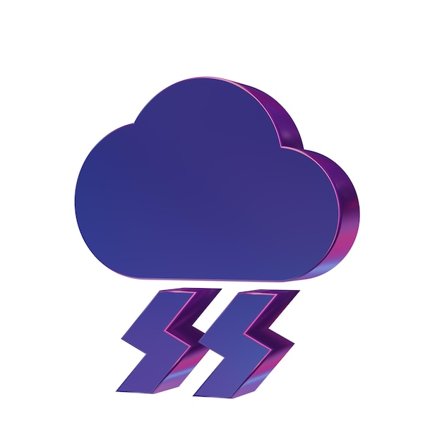 Hermosas ilustraciones abstractas Íconos del símbolo de la tormenta azul