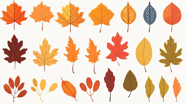 Hermosas ilustraciones de paisajes de dibujos animados de otoño generadas por AI