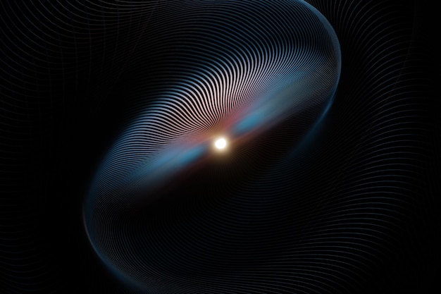 Hermosas imágenes abstractas geométricas coloridas en espiral estallido de estrellas onda dinámica 3d renderización illustra