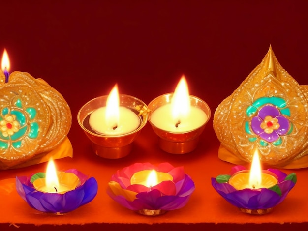 Unas hermosas imágenes de Diwali.