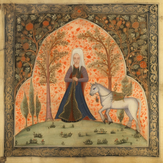 Hermosas imágenes medievales de jadeo islámico con IA generativa