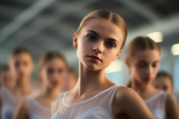 Hermosas jóvenes bailarinas de ballet