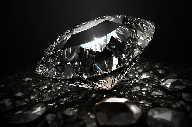 Hermosas joyas de diamantes de cristal de lujo inclinadas