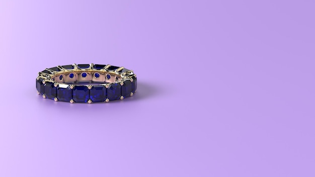 Hermosas joyas con render 3d de fondo único