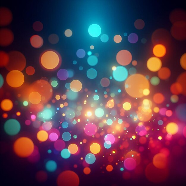 Hermosas luces de neón Bokeh brillan estrellas círculos coloridos de moda fondo papel tapiz