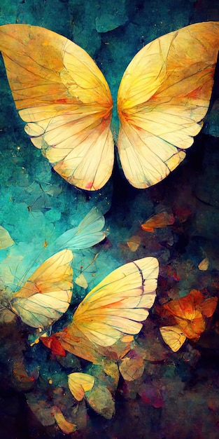 Hermosas mariposas fondo colorido mariposa volando colores eclécticos imagen