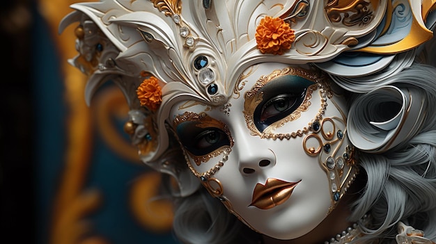 Hermosas máscaras y trajes de carnaval de Venecia