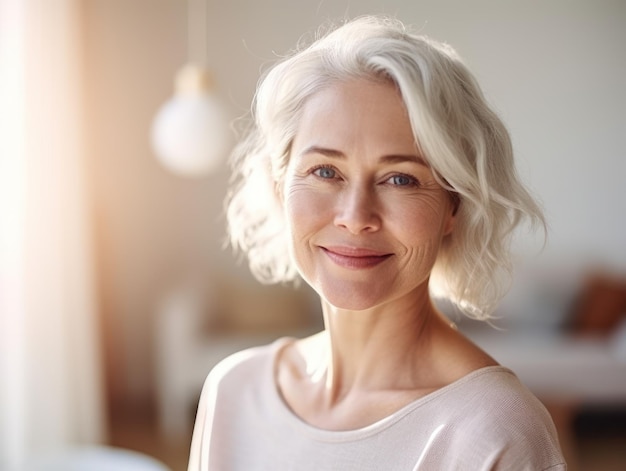 Hermosas mujeres de mediana edad sonríen