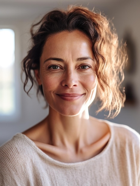 Hermosas mujeres de mediana edad sonríen