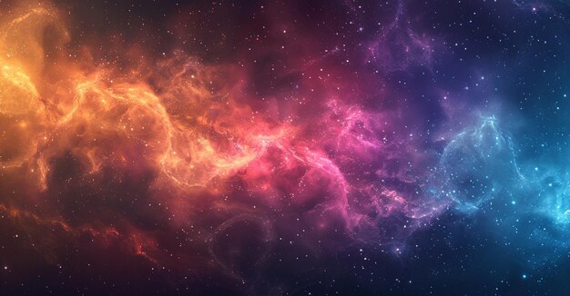 Hermosas nebulosas coloridas en el fondo del cielo estrellado del espacio