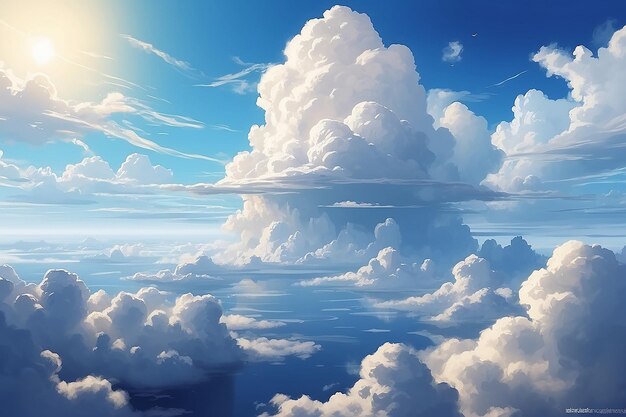 Hermosas nubes arte digital