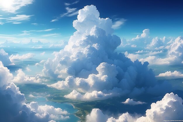 Hermosas nubes arte digital