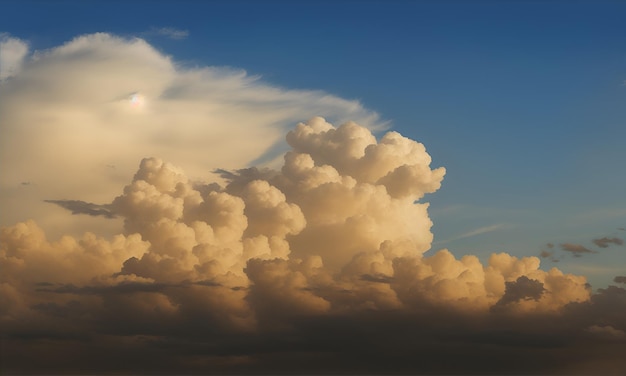 Foto hermosas nubes en el cielo