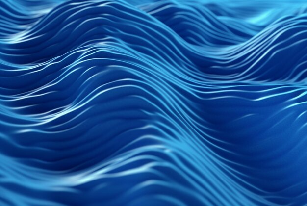 Hermosas olas azules agua fondo generativo ai