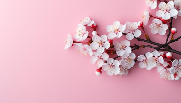 hermosas pequeñas ramas de flores rosadas