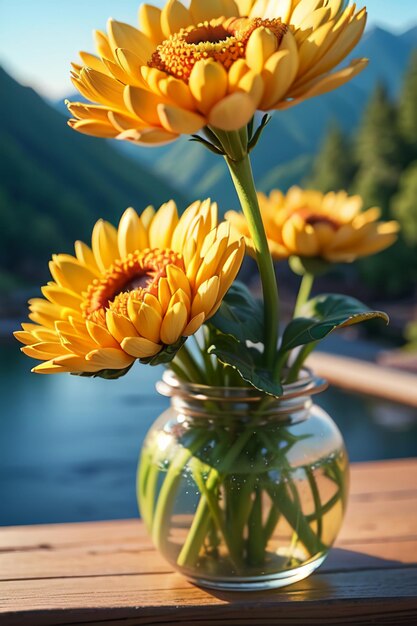 Hermosas plantas de crisantemo salvaje amarillo flores como girasoles hermoso fondo de papel tapiz