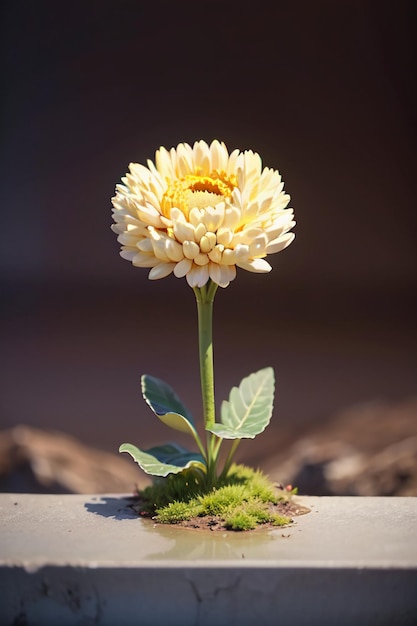 Hermosas plantas de crisantemo salvaje amarillo flores como girasoles hermoso fondo de papel tapiz