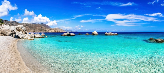 Hermosas playas de las islas griegas - Apella en la isla de Karpathos, Dodecaneso