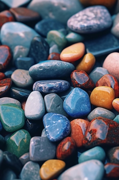 hermosas rocas coloridas AI generativo