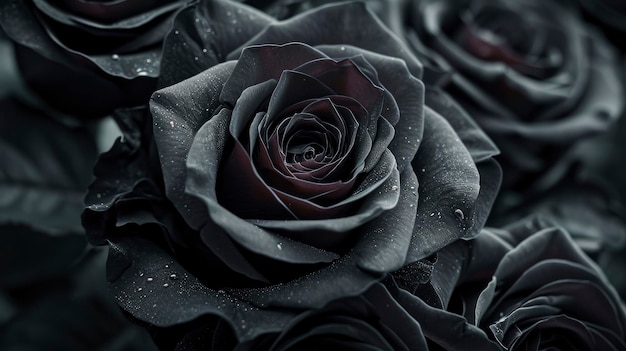 hermosas rosas negras