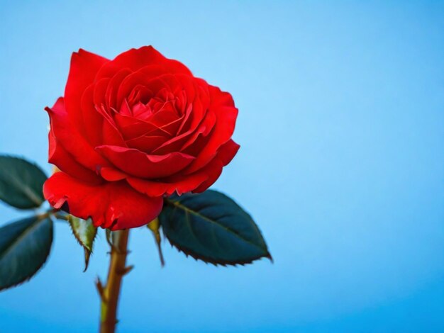 Foto hermosas rosas rojas en un fondo de bule