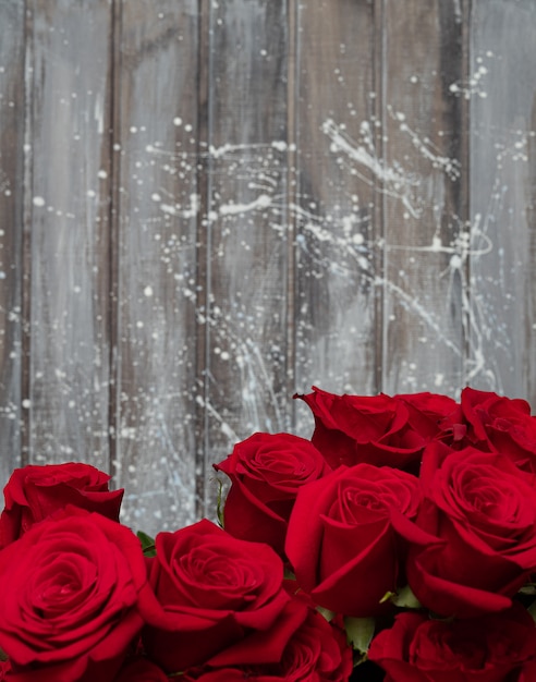 Hermosas rosas rojas. San Valentín - amor.