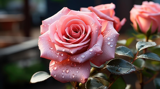 Hermosas rosas rosadas