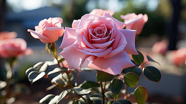 Hermosas rosas rosadas