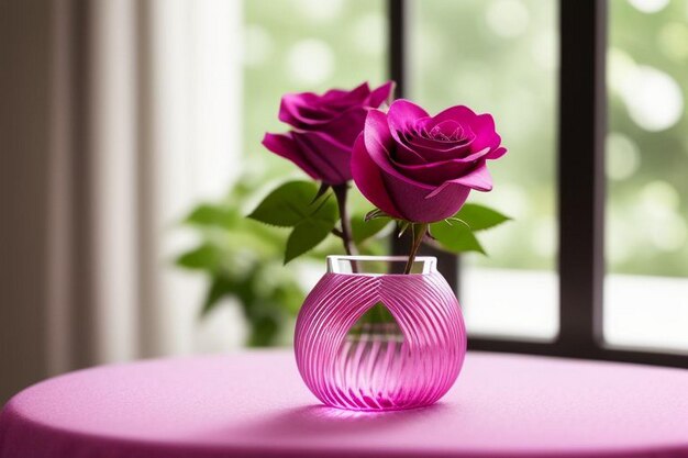 Foto hermosas rosas rosas en una canasta de mimbre sobre un fondo natural