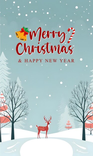 Hermosas tarjetas de Navidad y Feliz Año Nuevo
