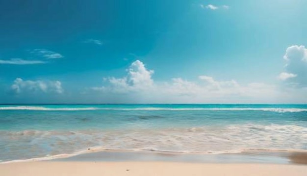 Foto hermosas vistas al mar con cielo azul y agua vacaciones o vacaciones de verano