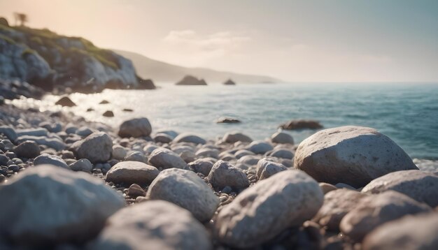 Foto hermosas vistas al mar con rocas