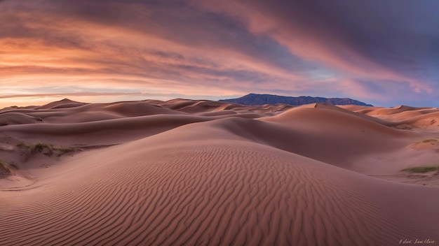 Hermosas vistas de las dunas de arena arrastradas por el viento en el desierto de Nuevo México perfectas para el fondo