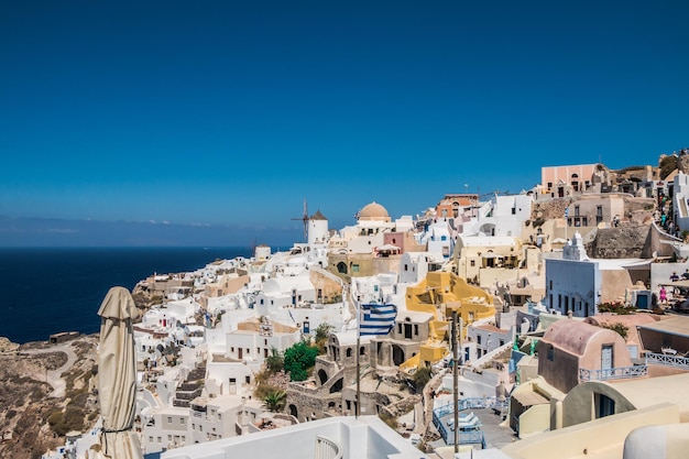 Hermosas vistas en la isla de Santorini Paisaje