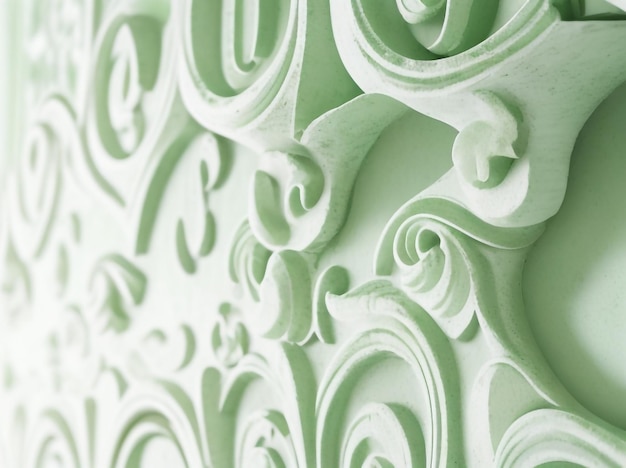 Hermoso acabado de pared de yeso veneciano decorativo verde