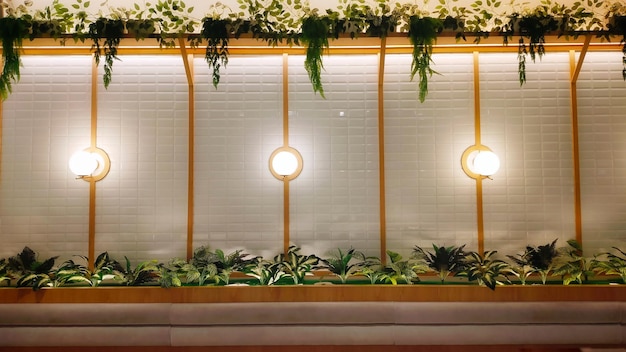 Hermoso y acogedor fondo de pared para cafetería y restaurante con apariencia natural