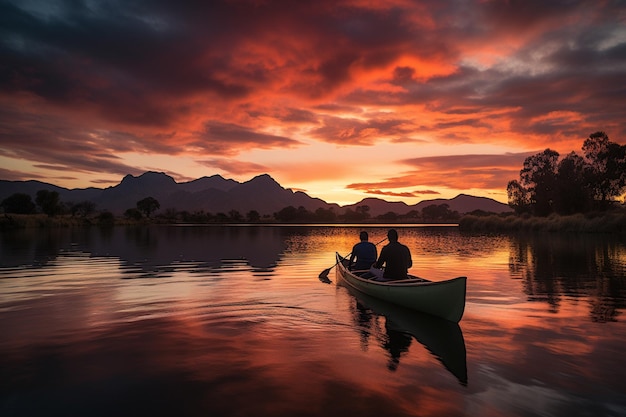 hermoso amanecer en el horizonte