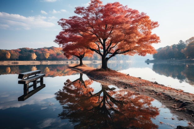 hermoso ambiente otoñal fotografía publicitaria profesional