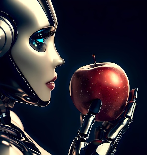 El hermoso androide y la manzana de la tentación