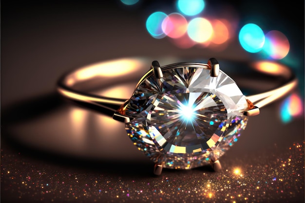 Hermoso anillo de diseñador, pancarta de joyería, regalo perfecto para cualquier ocasión generativa ai.
