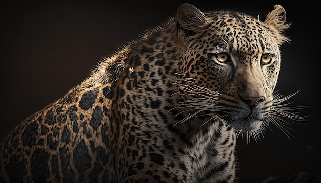 Hermoso animal salvaje leopardo amur Generado por IA