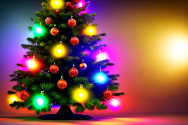 hermoso árbol de navidad mágico