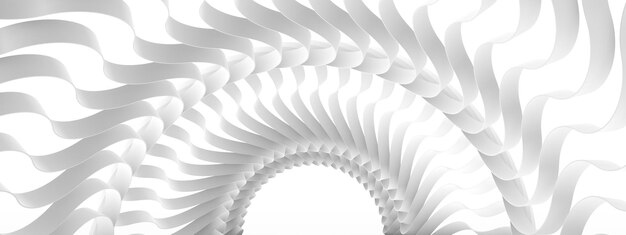 Hermoso arco, abstracción arquitectónica blanca. Fondo de cinta