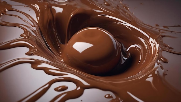Hermoso arte de las sombras leche chocolate marrón líquidos