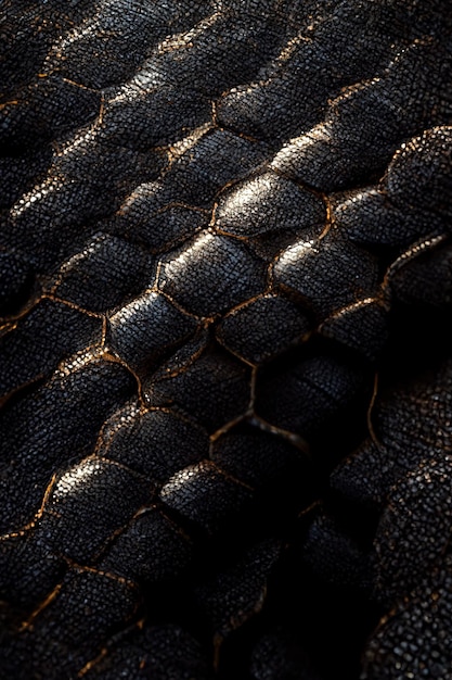 Hermoso aspecto metálico de textura abstracta con acabado de carbono aspecto de cuero o piel de dragón de piel de serpiente de cerca con una gran cantidad de detalles